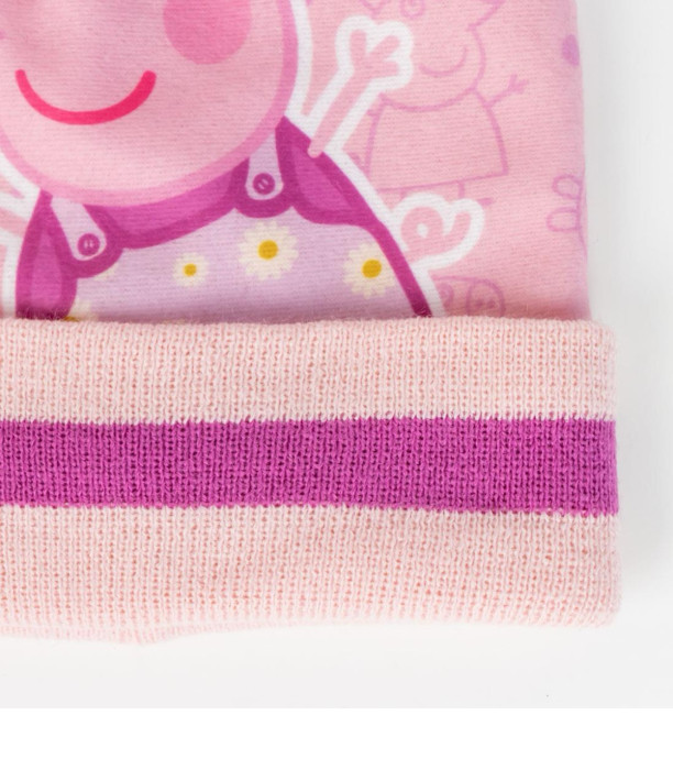 Șapcă de iarnă pentru copii cu mănuși PEPPA PIG Cerda