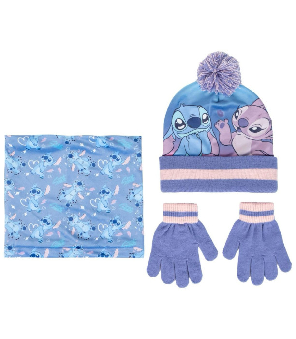 ȘAPCĂ PENTRU COPII, MĂNUȘI ȘI BANDANĂ BUFF STITCH Cerda