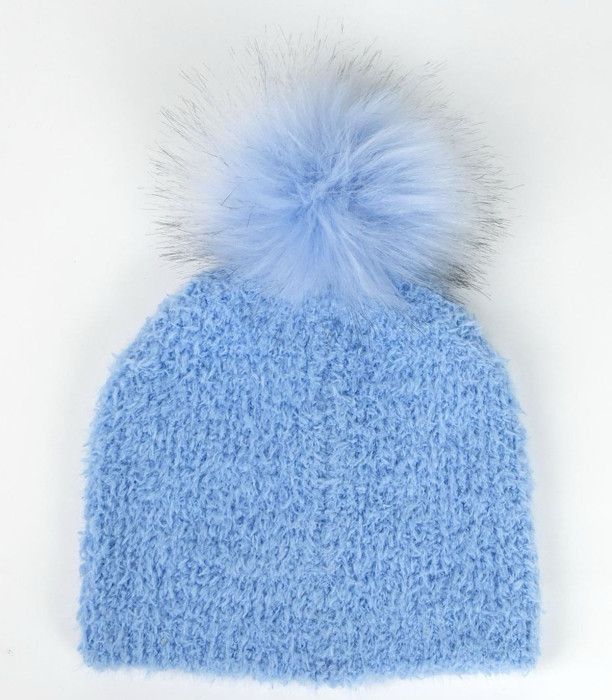 Șapcă de iarnă pentru copii cu pompon STITCH albastră Cerda