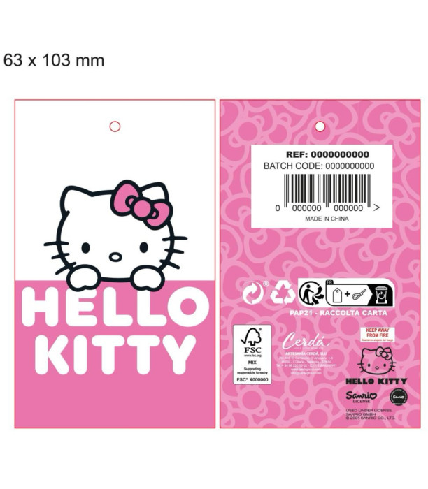 Șapcă de iarnă pentru copii HELLO KITTY albă cu fundiță roz Cerda