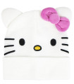 Șapcă de iarnă pentru copii HELLO KITTY albă cu fundiță roz