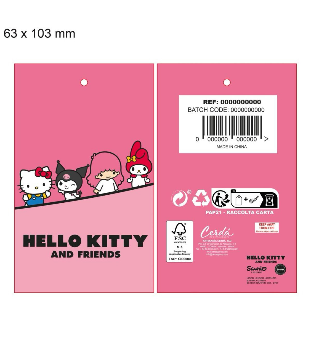 Șapcă de iarnă roz pentru copii HELLO KITTY cu urechi Cerda