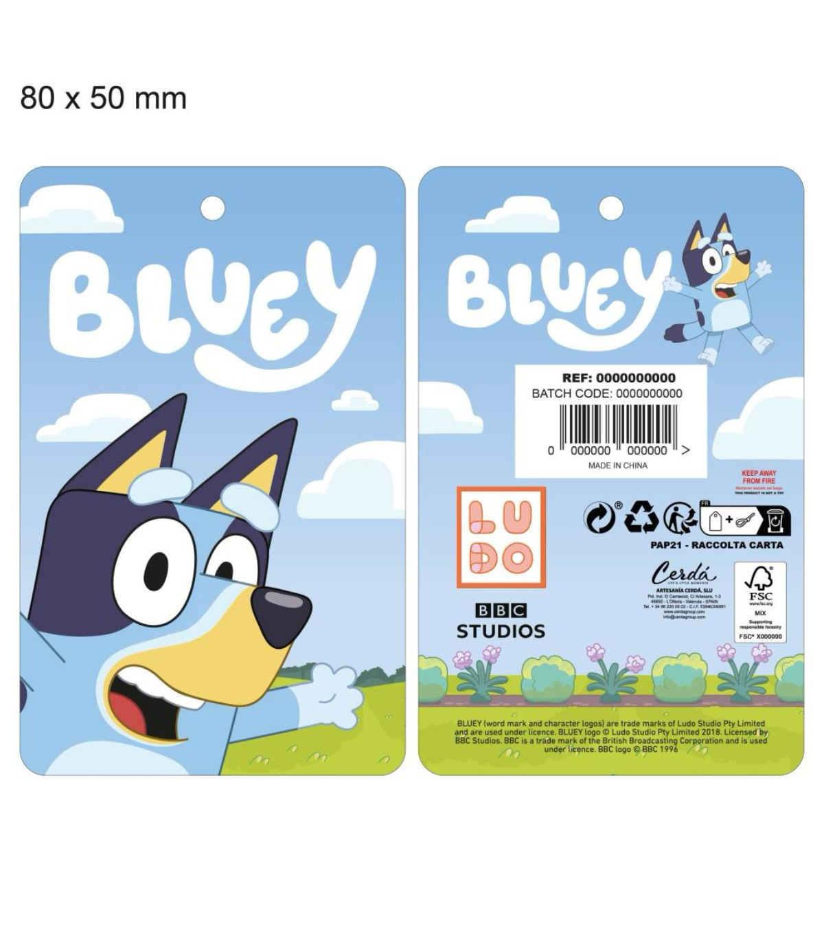Șapcă pentru copii cu mănuși BLUEY Cerda
