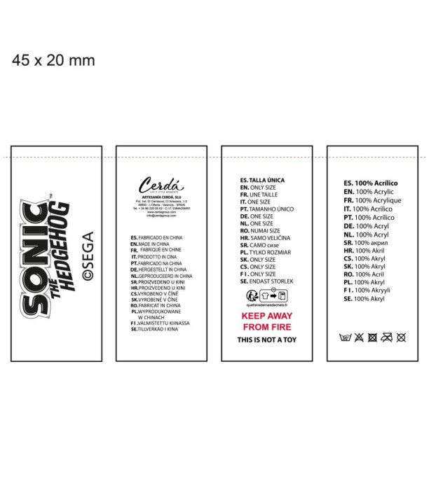 Șapcă pentru copii cu mănuși SONIC Cerda