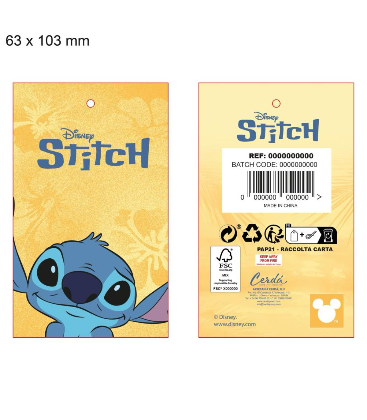 ȘAPCĂ PENTRU COPII CU URECHI STITCH + MĂNUȘI Cerda