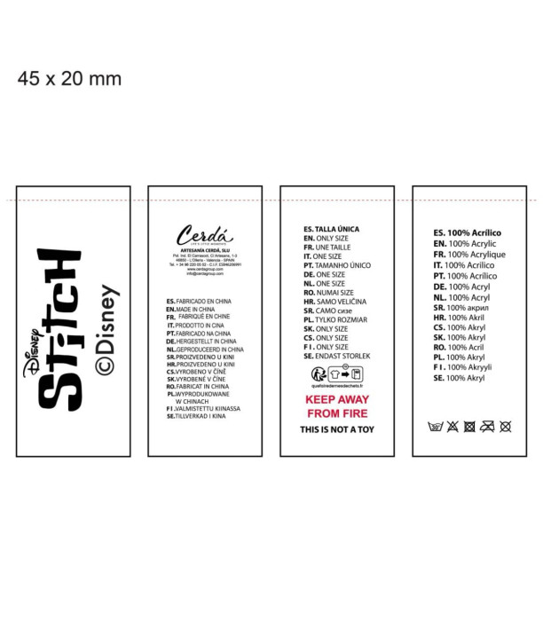 ȘAPCĂ PENTRU COPII CU URECHI STITCH + MĂNUȘI Cerda