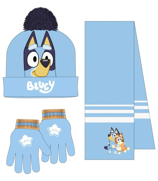 Șapcă pentru copii cu fular și mănuși BLUEY Cerda