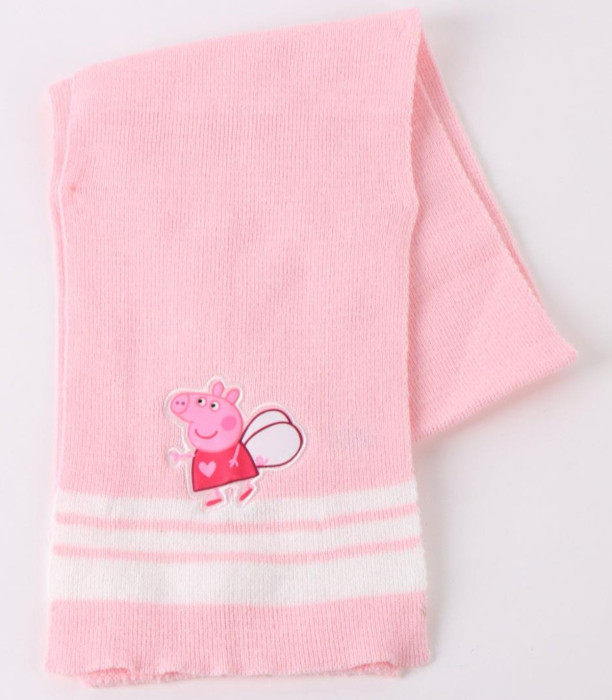 ȘAPCĂ PENTRU COPII CU POMPOANE, EȘARFĂ ȘI MĂNUȘI PEPPA PIG Cerda