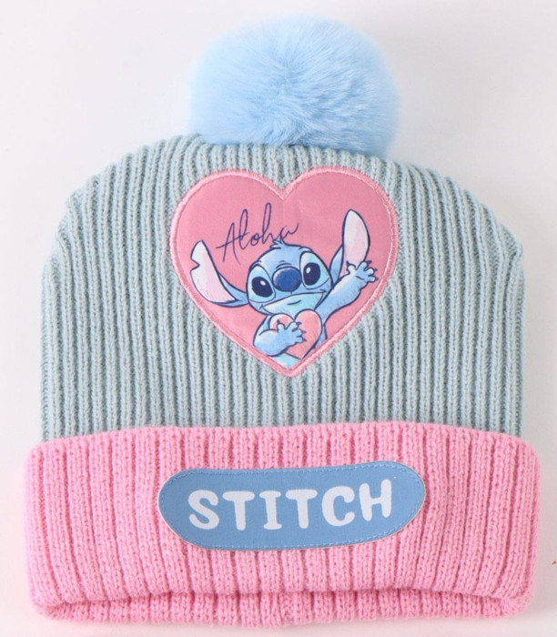 Șapcă pentru copii cu fular și mănuși STITCH fetiță Cerda