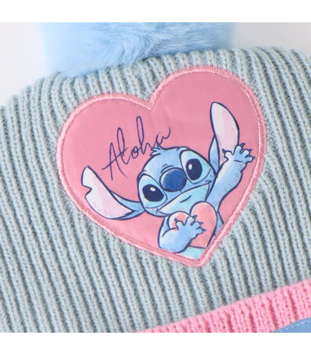 Șapcă pentru copii cu fular și mănuși STITCH fetiță Cerda