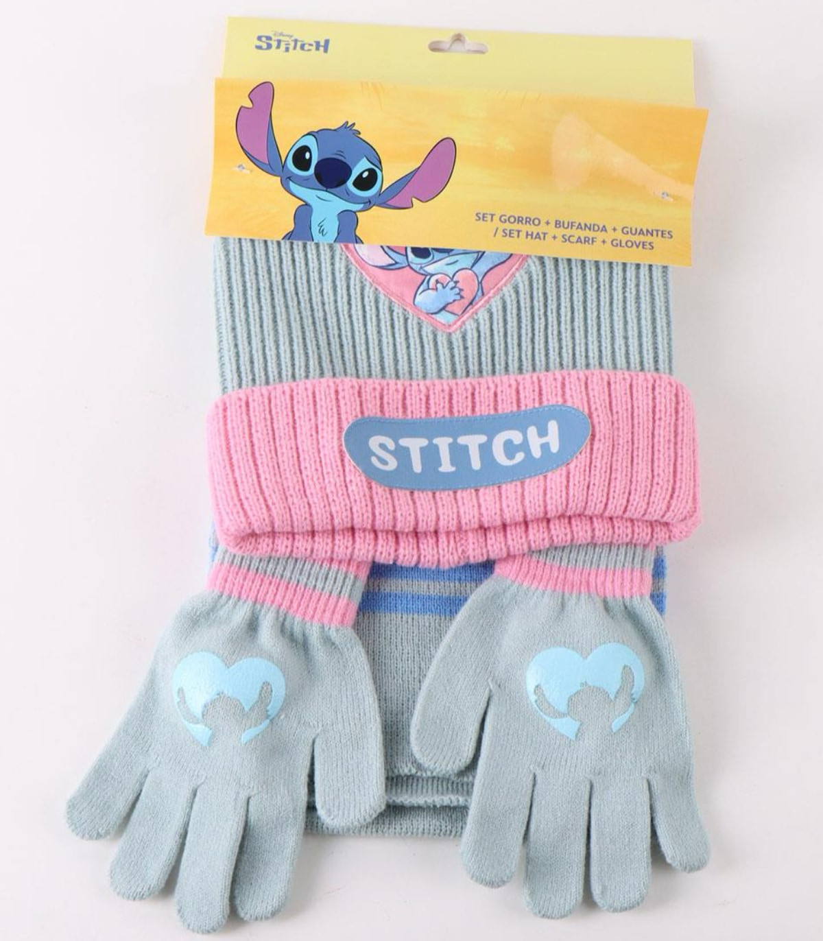 Șapcă pentru copii cu fular și mănuși STITCH fetiță Cerda