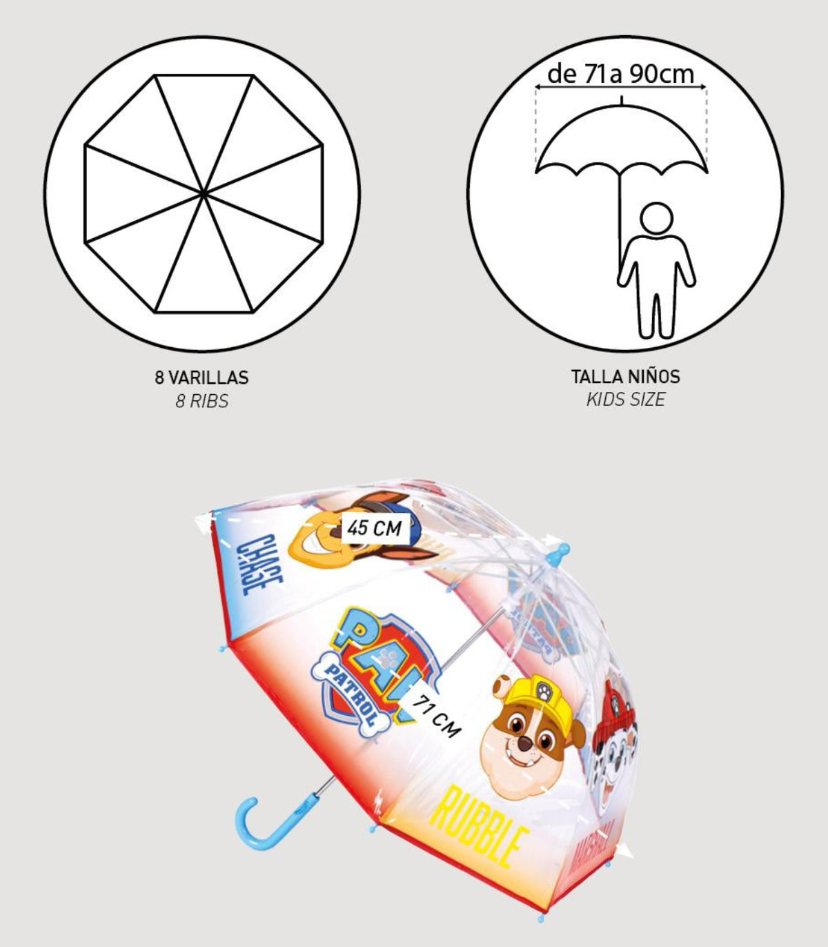 UMBRELĂ PENTRU COPII MECANICĂ POE PAW PATROL Cerda