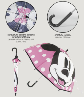 UMBRELĂ PENTRU COPII MECANICĂ DIN POLIESTER MINNIE Cerda