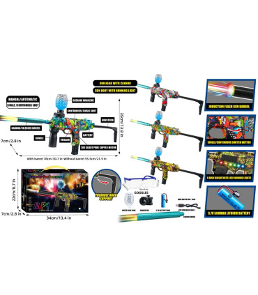 CHILDREN'S MP9 GUN WITH AUTOMATIC FIRING OF WATER GEL BALLS Armtoys