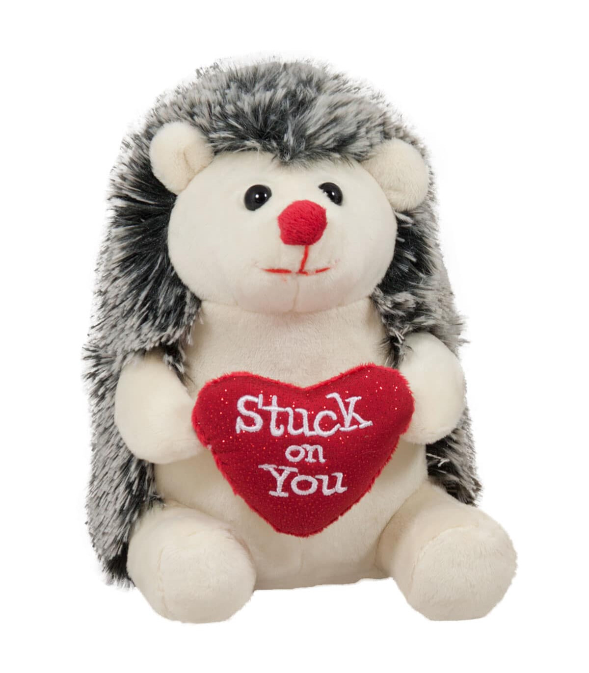 PLUSH HEDGEHOG WITH HEART 2 COLORS 20 CM - Small