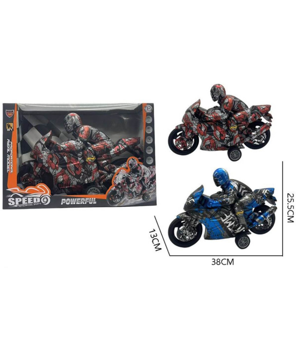 CHILDREN'S LARGE INERTIAL MOTOR WITH DRIVER IN A BOX Armtoys