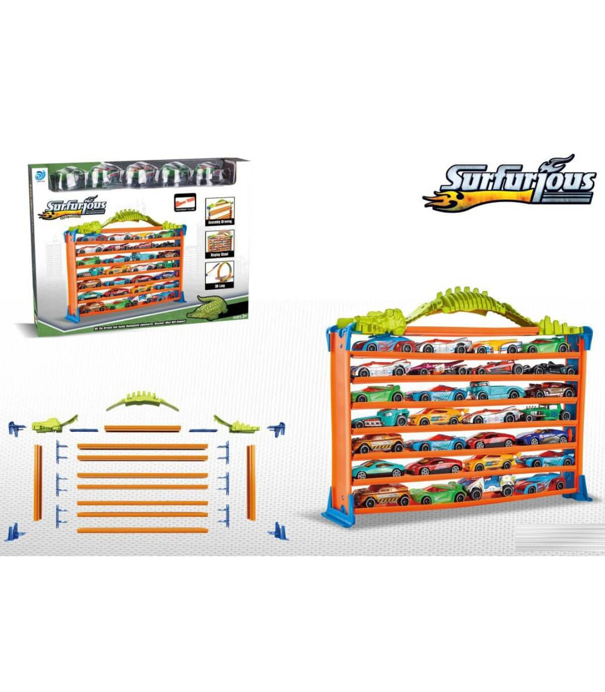 GARAJ PENTRU COPII CU 7 ETAJE ȘI 5 MAȘINI METALICE Armtoys