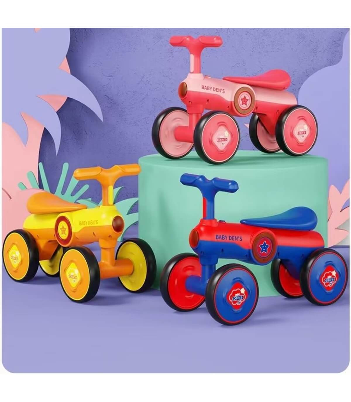 BALANȚA PENTRU COPII CU MOTOR COLORAT ȘI 4 ROȚI + SUNET Armtoys