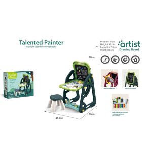LARGE WRITING BOARD ON A STAND WITH ARTIST CHAIR Armtoys
