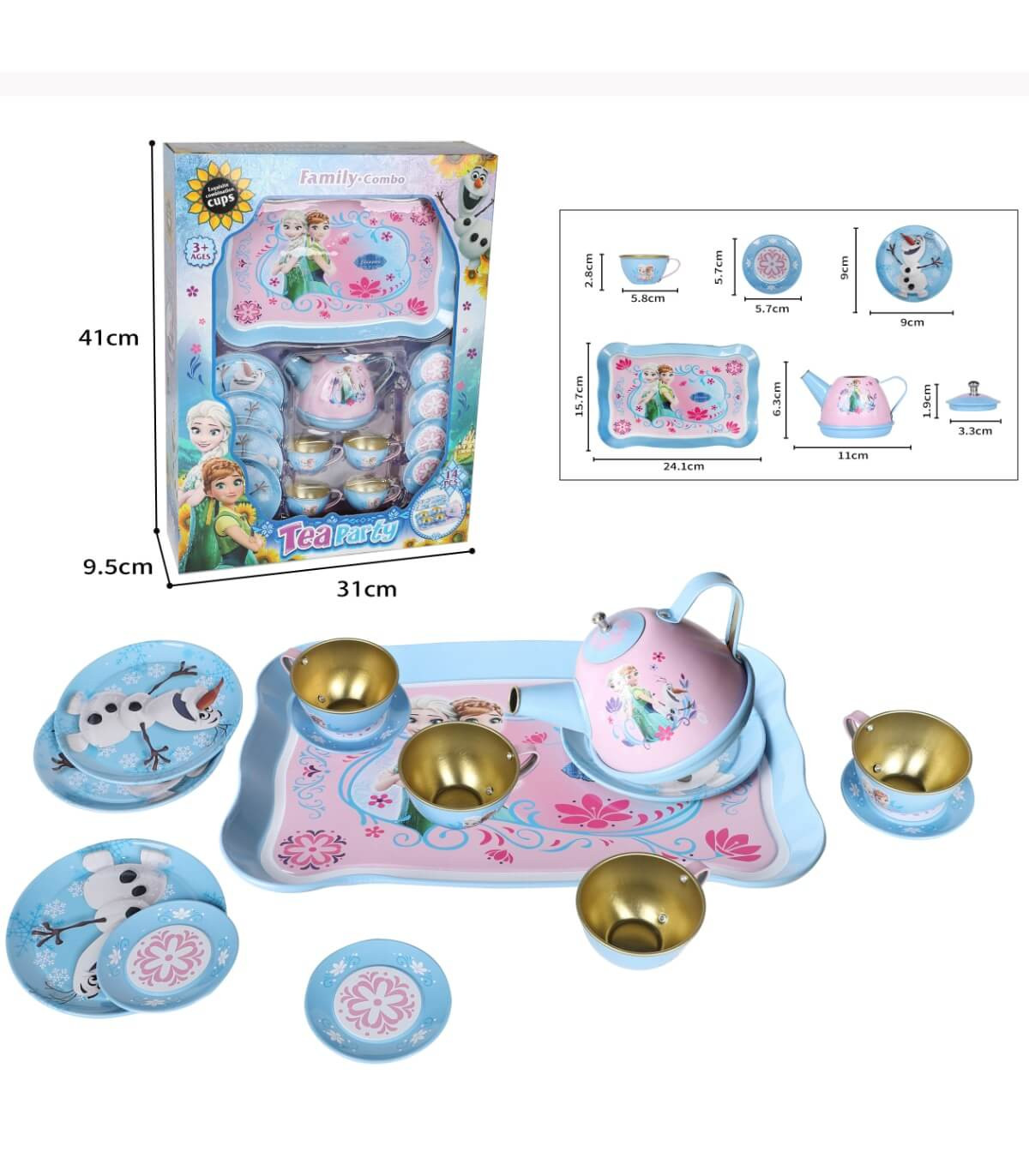 SET DE CEAI DIN ALUMINIU PENTRU COPII ÎN REGATUL GHEAȚEI Armtoys