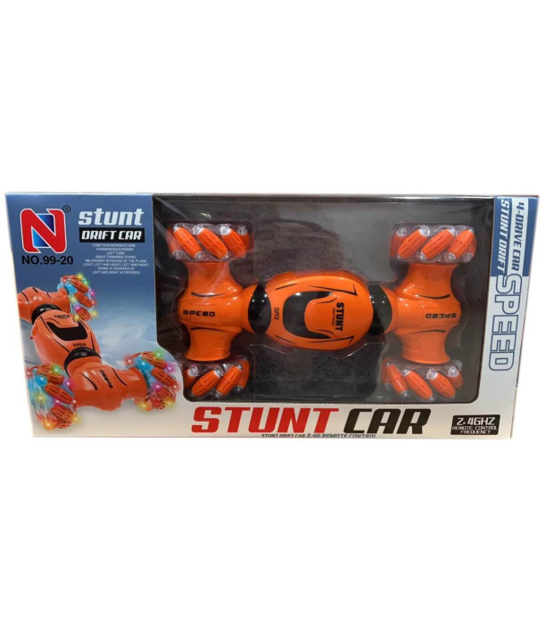 CHILDREN'S LARGE CAR STUNT DRIVER WITH REMOTE CONTROL-JOYSTICK AND LIGHT-UP TIRES Armtoys