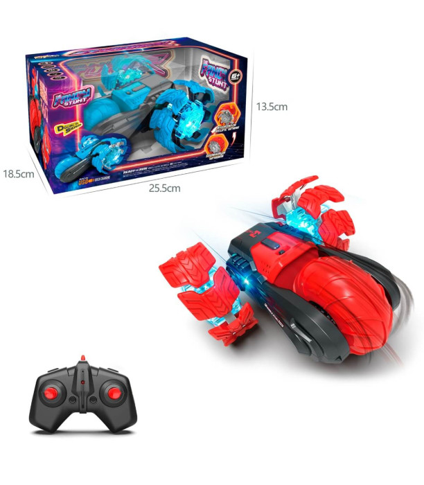 MAȘINĂ DE CASCADORII PENTRU COPII CU 3 ROȚI, CU TELECOMANDĂ ȘI BATERIE RECHARGEABILĂ Armtoys