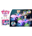 BATTERY-POWERED KIDS CAR WITH A GUN AND A DOLL