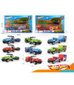 3 METAL CARS WITH TRAILER IN BOX