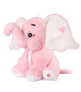 ELEFANT DE PLUS CU INIMA 2 CULORI 41 CM - Medii
