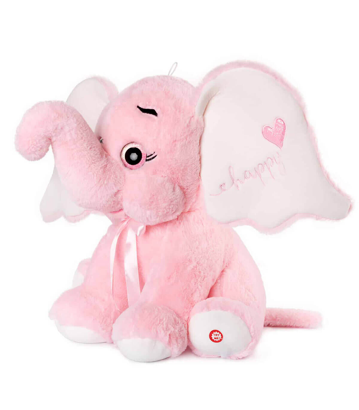 ELEFANT DE PLUS CU INIMA 2 CULORI 41 CM - Medii