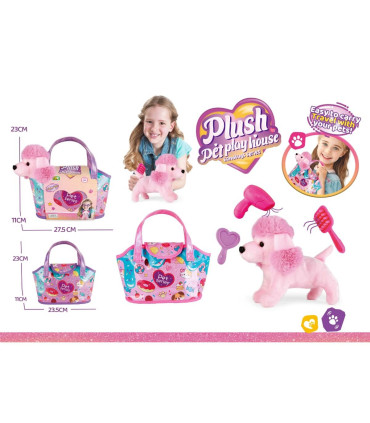 PLUSH PINK POODLE IN A SHINY BAG Armtoys