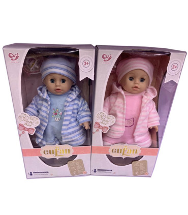 DOLL BABY WITH WINTER CLOTHES AND BLINKING EYES 2 COLORS Armtoys