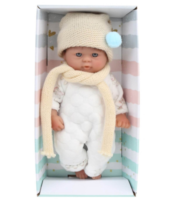MINI BABY DOLL WITH WOVEN HAT AND SCARF 25 CM Armtoys