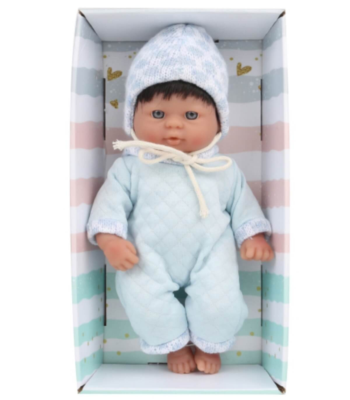POPA MINI BABY DOLL CU HAINE BLEU 25 CM Armtoys