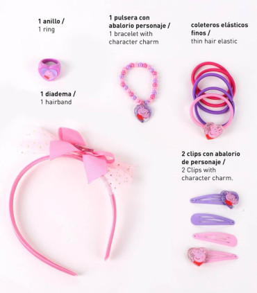 SET BIJUTERII CU ACCESORII ÎN GEANTĂ PEPPA PIG Cerda