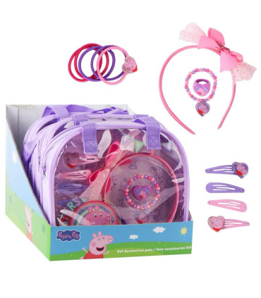 JEWELRY SET WITH ACCESSORIES IN A PEPPA PIG BAG Cerda