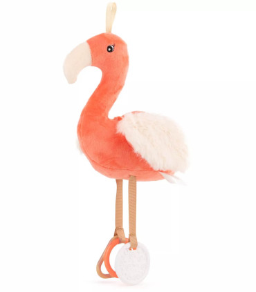 Jucărie de pluș pentru bebeluși flamingo 32 cm coral/roz Amek toys