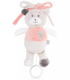 LAMPĂ MUZICALĂ DE PLUȘ PENTRU BEBELUȘI URSULEȚ 21 CM ALBASTRU/ROZ Amek toys
