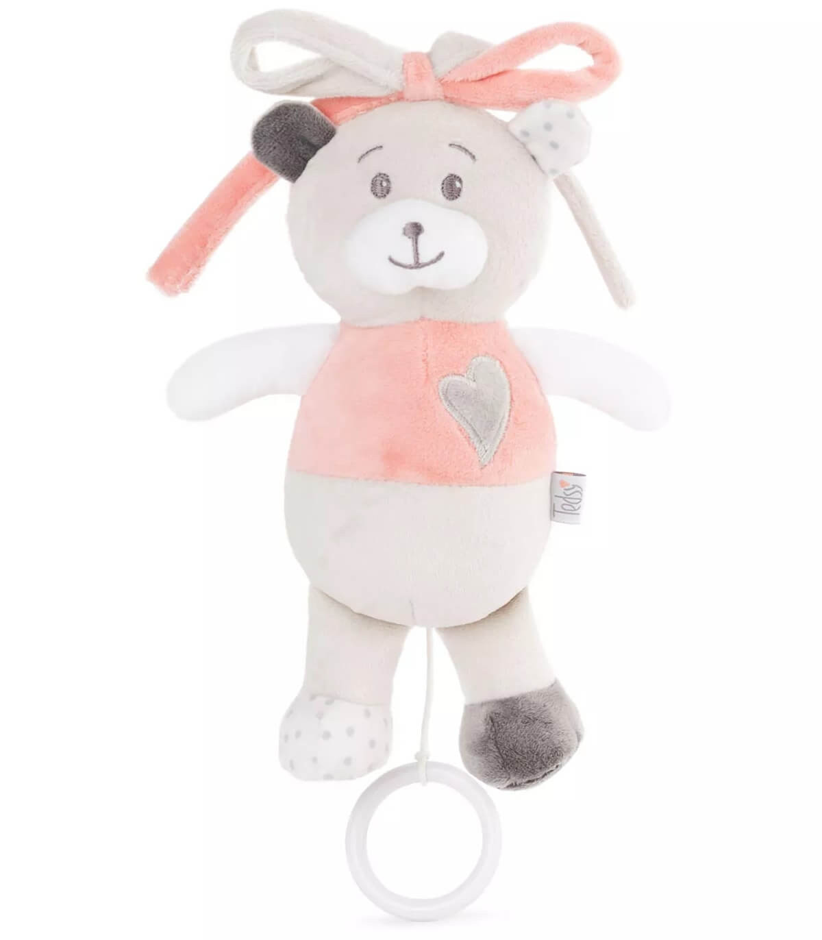 LAMPĂ MUZICALĂ DE PLUȘ PENTRU BEBELUȘI URSULEȚ 21 CM ALBASTRU/ROZ Amek toys