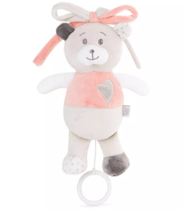 LAMPĂ MUZICALĂ DE PLUȘ PENTRU BEBELUȘI URSULEȚ 21 CM ALBASTRU/ROZ Amek toys