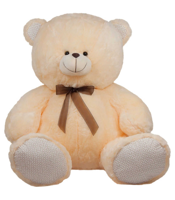 URSULEȚ DE PLUȘ CU FUNDIȚĂ 2 CULORI 68CM - Mari