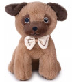 PLUSH DOG WITH BOW TIE 27 CM 3 TYPES