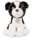 CĂȚEL DE PLUȘ CU MEDALION 35 CM NEGRU/MARO Amek toys