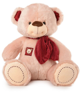 URSULEȚ DE PLUȘ CU EȘARFĂ 50 CM ALBASTRU/ROȘU Amek toys