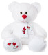 URSULEȚ DE PLUȘ CU FULAR LOVE 80 CM 2 CULORI Amek toys