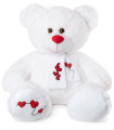 URSULEȚ DE PLUȘ CU FULAR LOVE 80 CM 2 CULORI