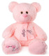 URSULEȚ DE PLUȘ CU FULAR LOVE 80 CM 2 CULORI Amek toys