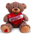 PLUSH BEAR WITH HEART 2 COLORS 80 CM