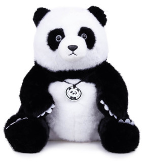 URSULEȚ PANDA DE PLUȘ CU MEDALIE 50 CM Amek toys