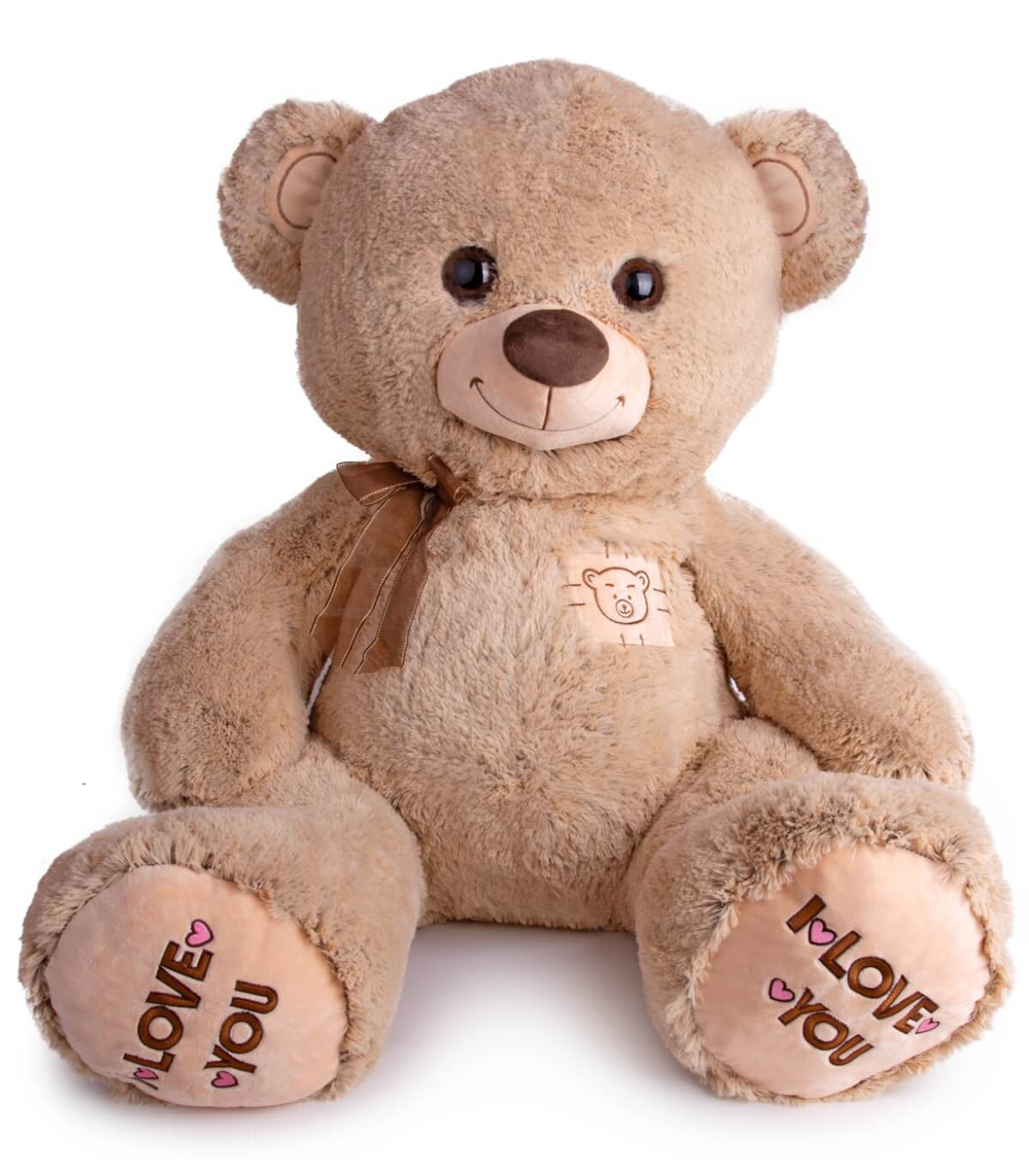 URSULEȚ DE PLUȘ MELANGE 80 CM MARO/GRI Amek toys